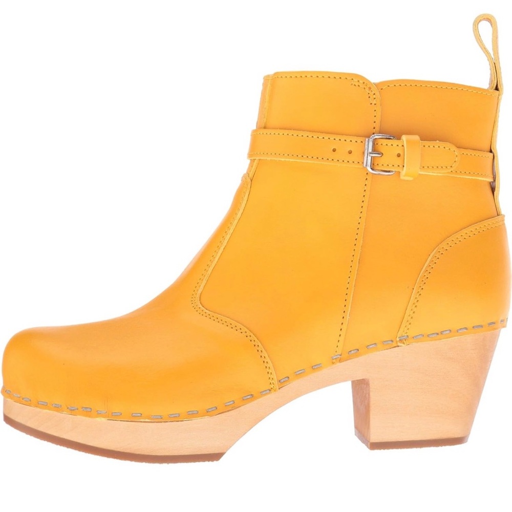 Swedish Hasbeens Jodhpur Booties – Mustard | Size 40 | NEW